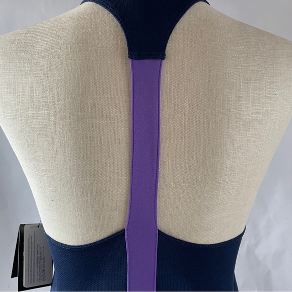 Nike Dri-Fit Racerback S Navy Lavender AO9158 athletic wear - Picture 8 of 9